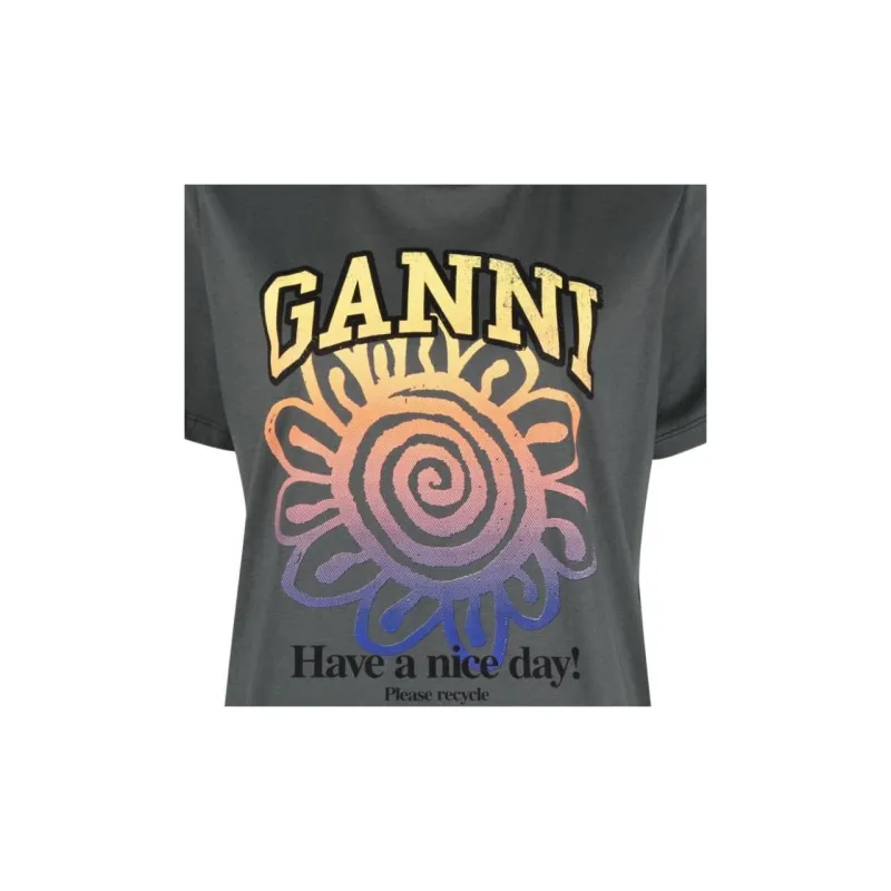 GANNI T Shirts Women's White-3