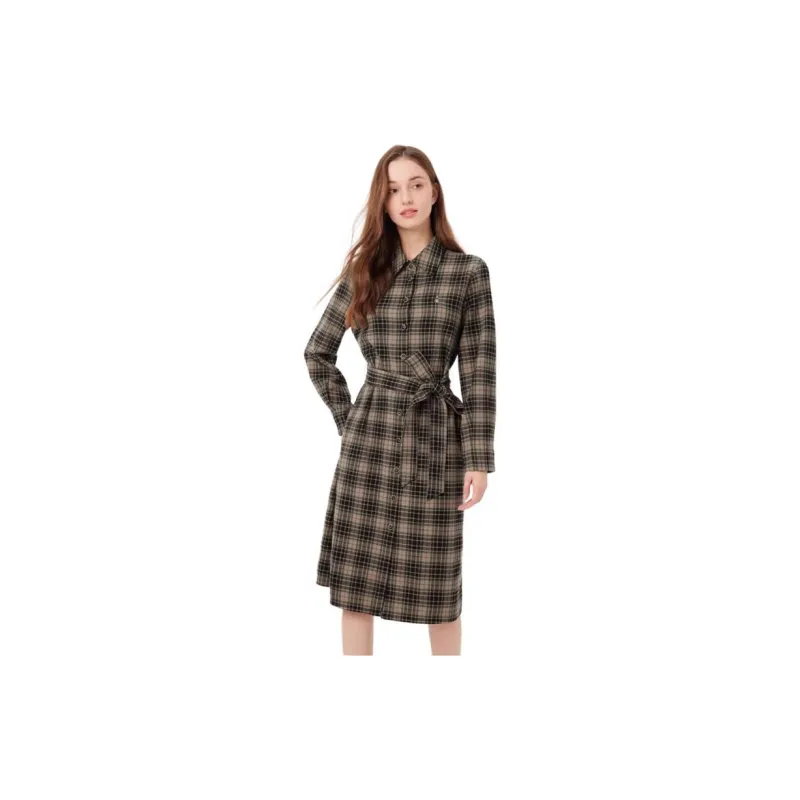 Hush Puppies Long Sleeved Dresses Women's Yellow Green-4