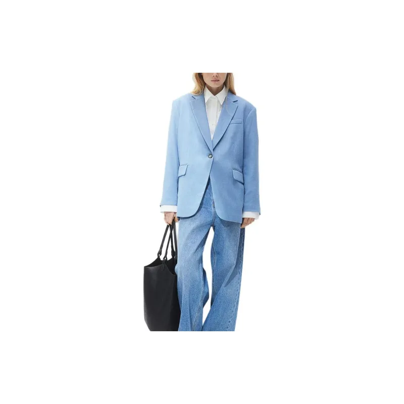H&M Business Suit Women's Gray Blue-2