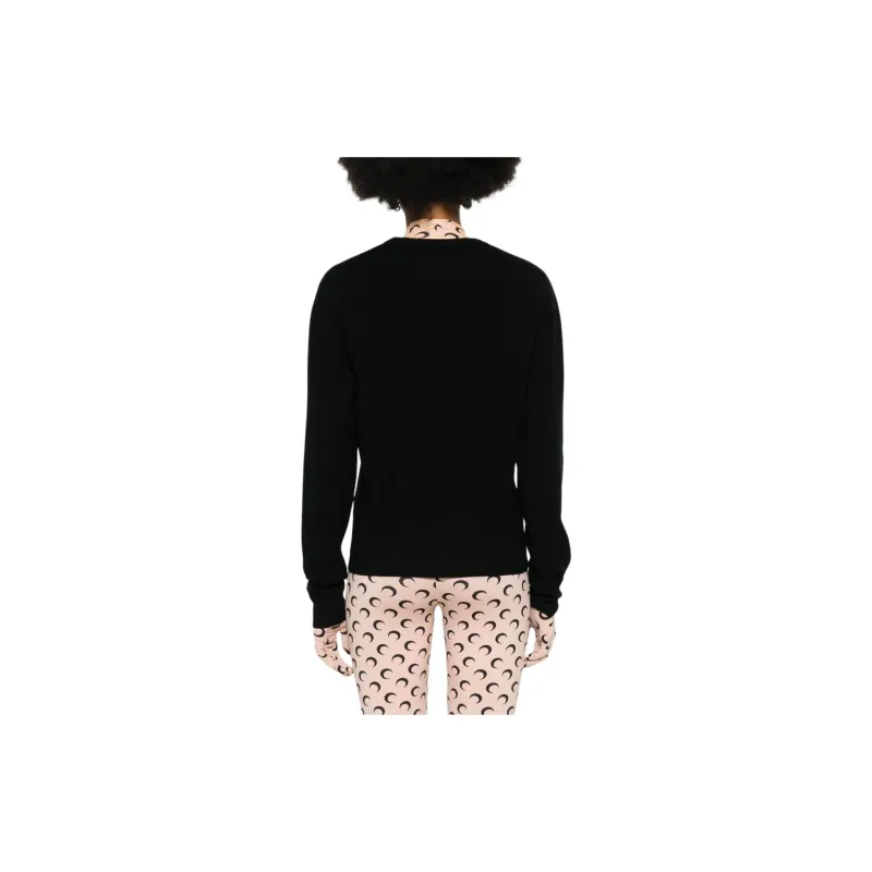 Marine Serre Crescent Moon-embroidered Jumper-1