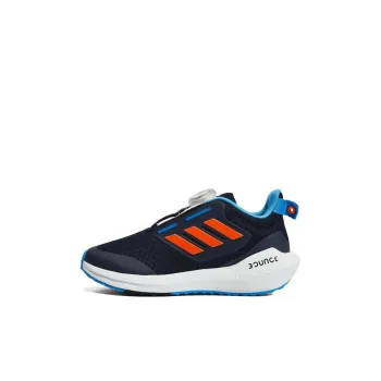Adidas Run Boa Bounce Slip Resistant Cushioning Wear Resistant Breathable Low Top Running Shoes Black Orange Blue Kids'