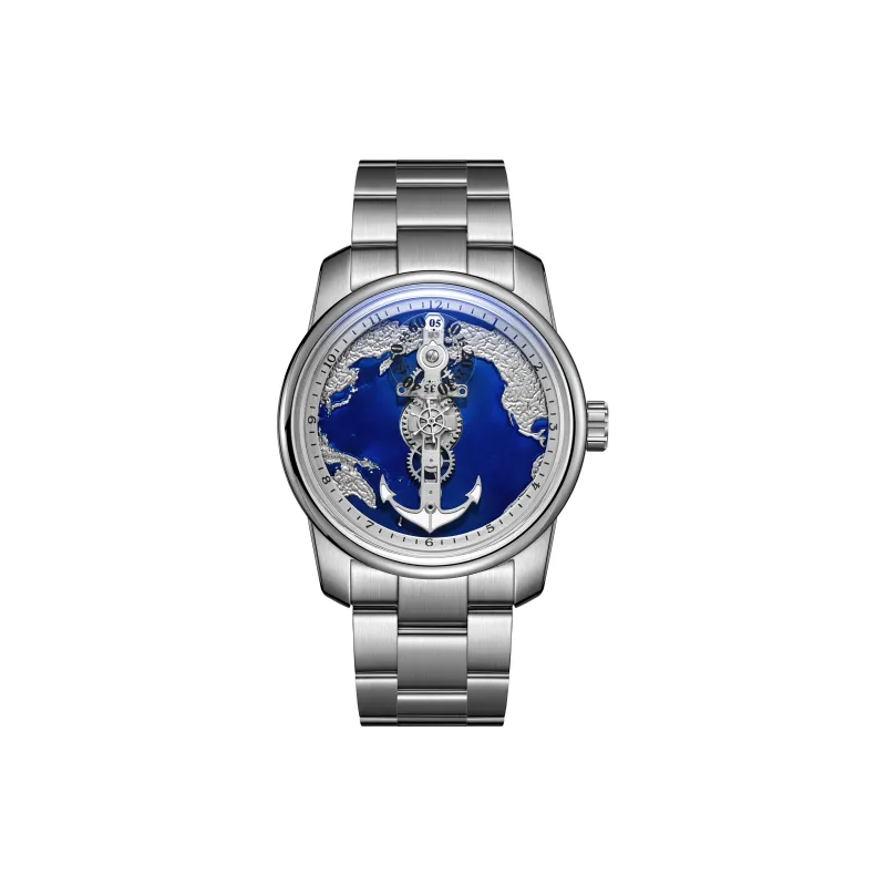 OBLVLO Automatic Mechanical Movement Watch Men's Watches Black Dial-3