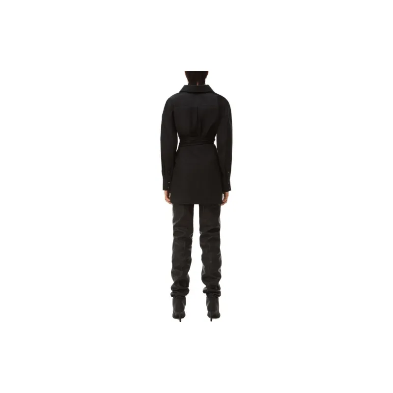 Alexander Wang Draped Cotton Shirt Dress-1