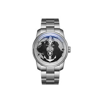 OBLVLO Automatic Mechanical Movement Watch Men's Watches Black Dial