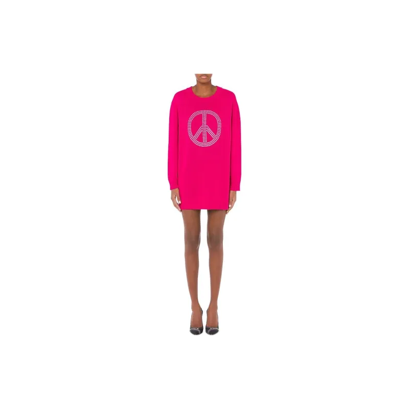 MOSCHINO Peace Symbol Short Oversized Dress-1