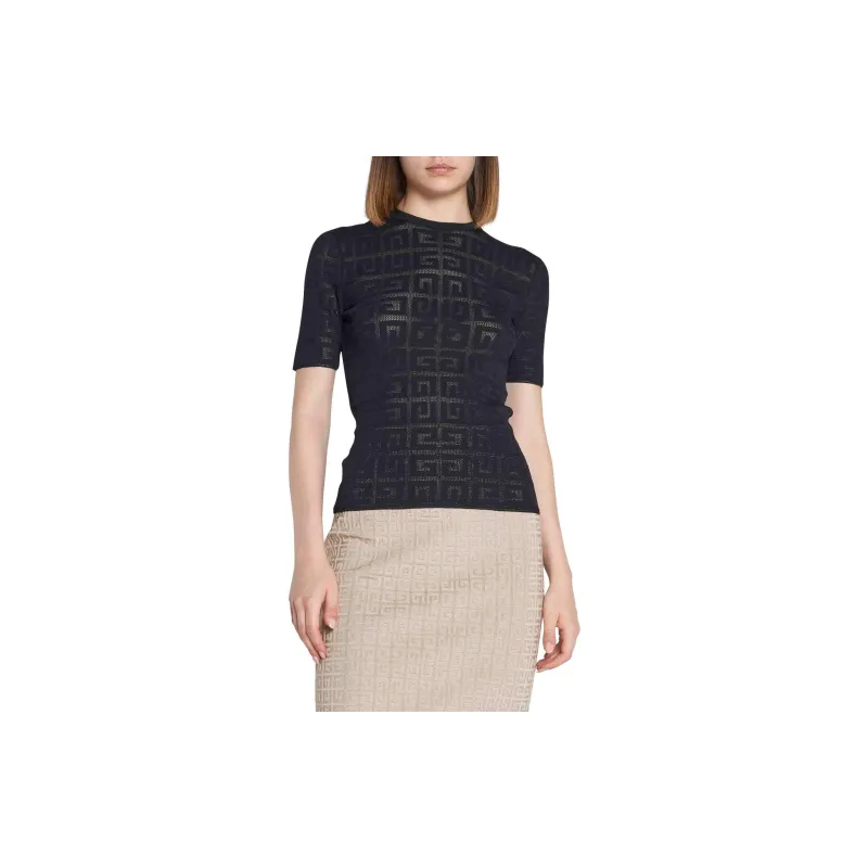 Givenchy 4G motif Jacquard T shirt-6