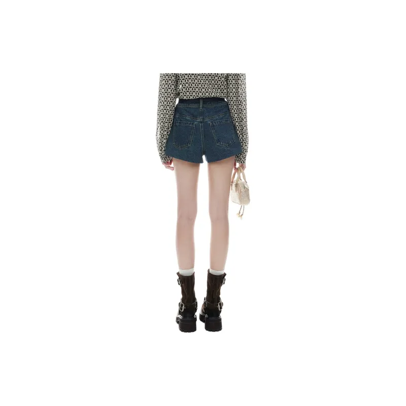 D'zzit Denim Shorts Women's Dark Blue-5