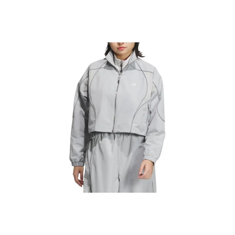Adidas PIPING WOVEN Jackets & Coats Women's Light Gray-1