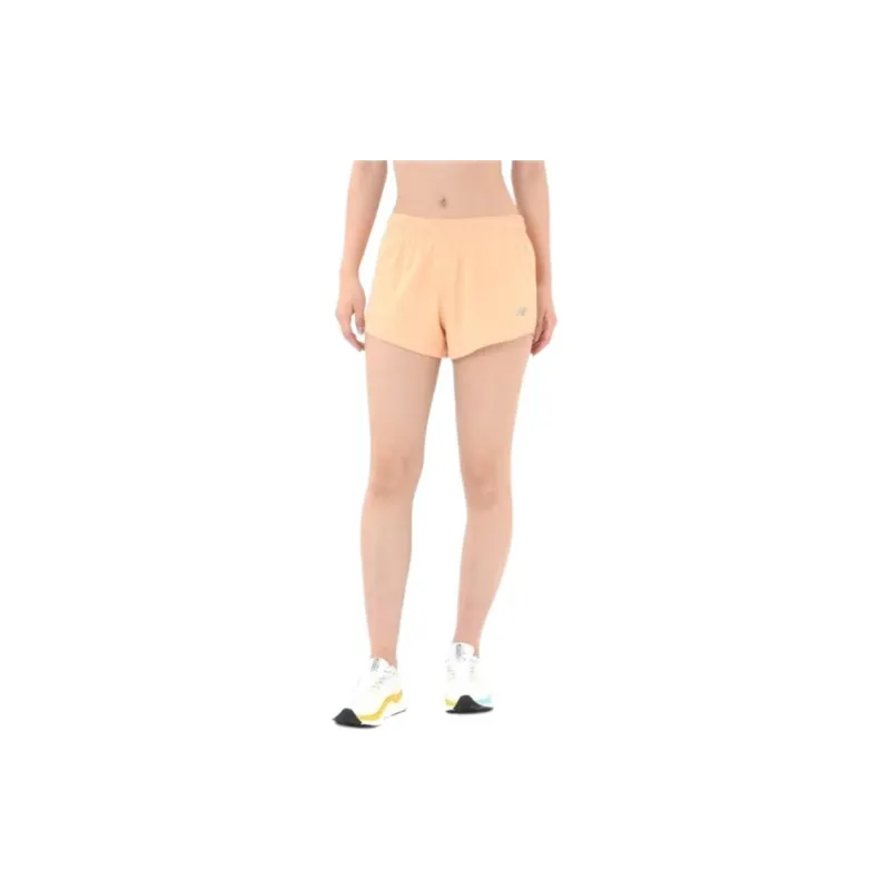 New Balance NB RC Short 3' Sports Shorts Women's Peach Blossom Color-2