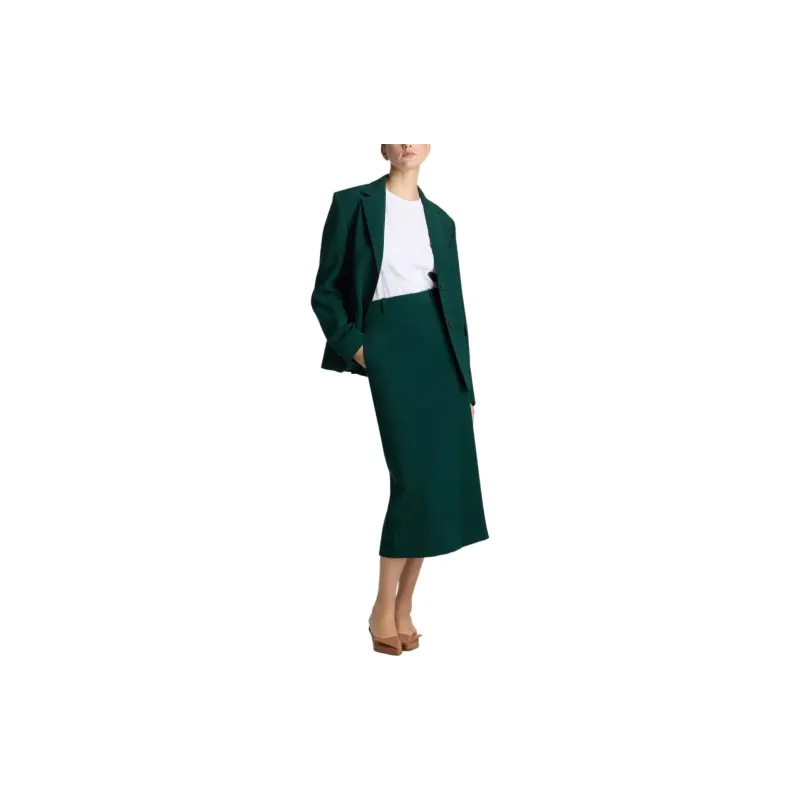 St. John Stretch-cady Midi Skirt-2
