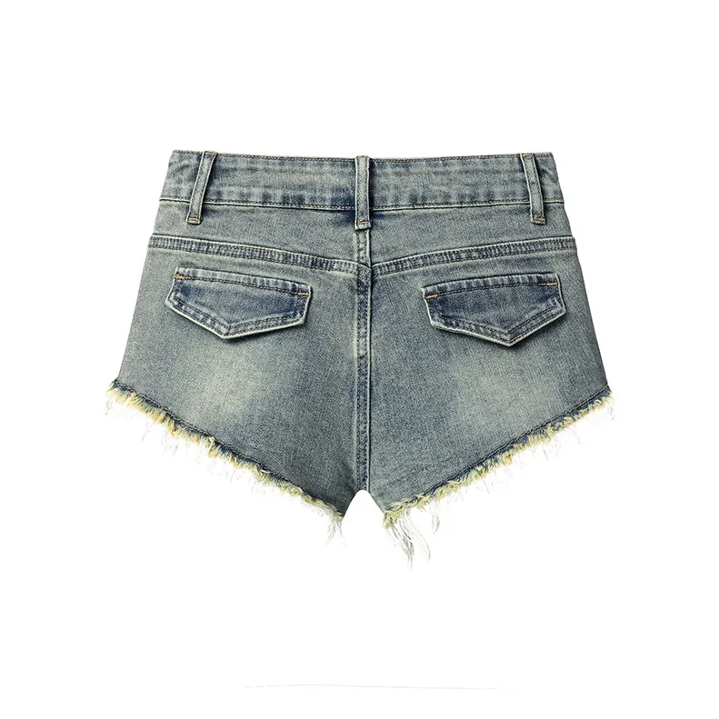 ZXZA Denim Shorts Women's Vintage-1