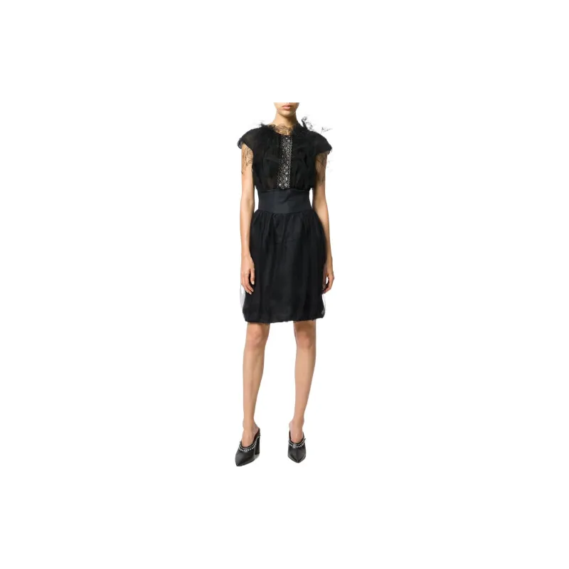 Valentino Garavani Pre-Owned Textured Bodice Dress-1