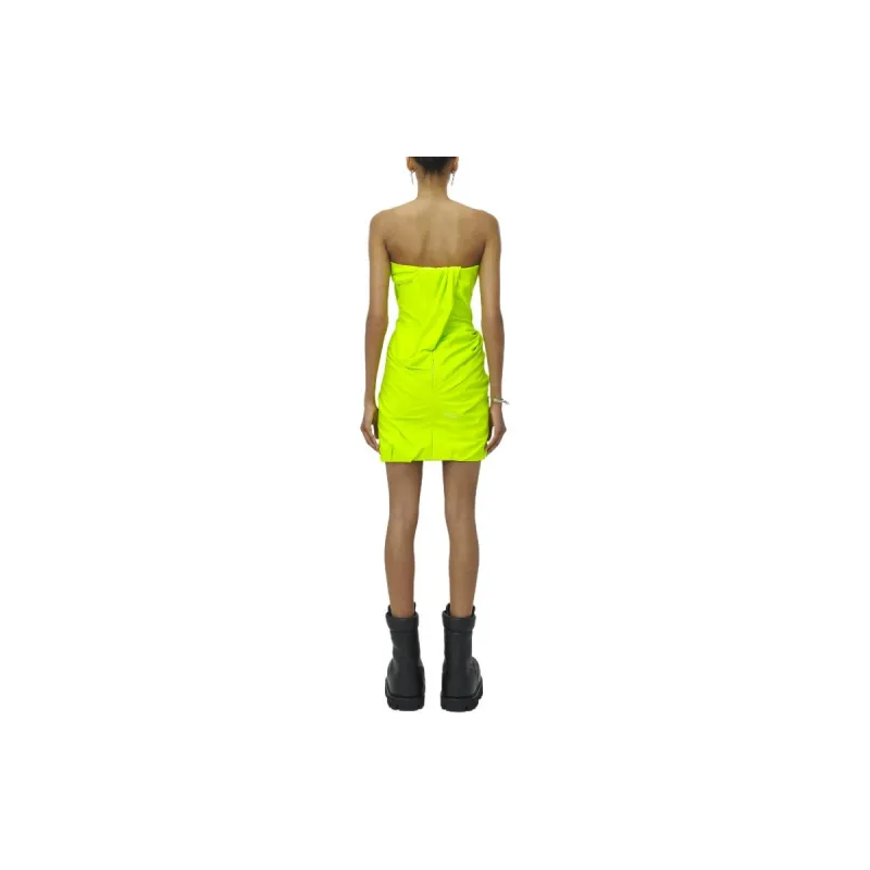 Alexander McQueen FW224 Sleeveless Dress Women's Neon Yellow-3