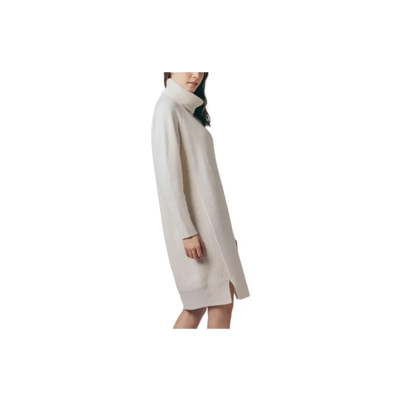 LACOSTE Long-Sleeved Dresses Women's White-3