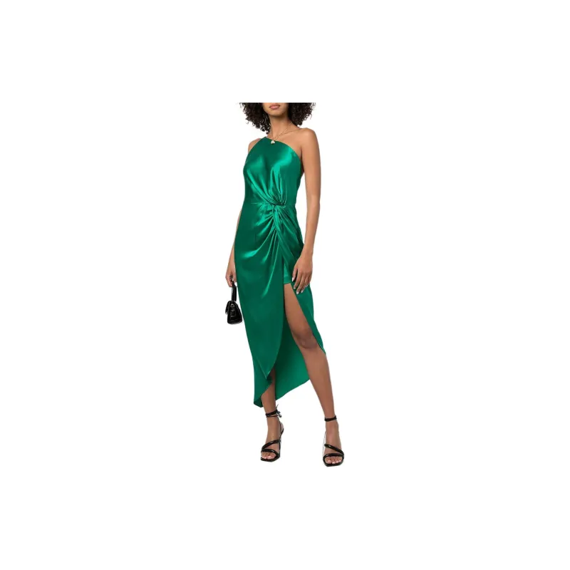 Michelle Mason Knot detail One shoulder Gown-1