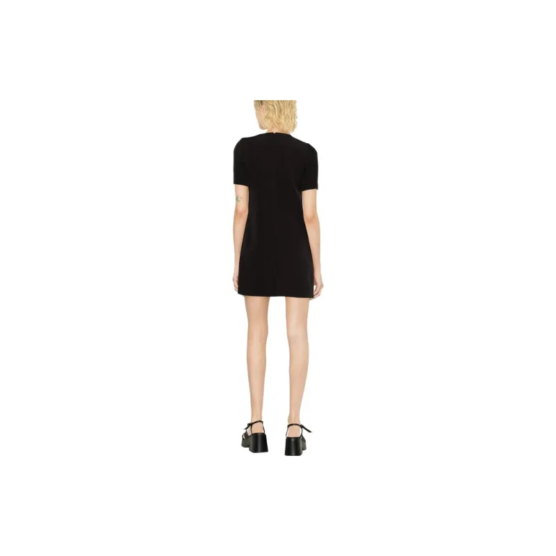 VERSACE JEANS COUTURE Short Sleeved Dress Women's Black-3