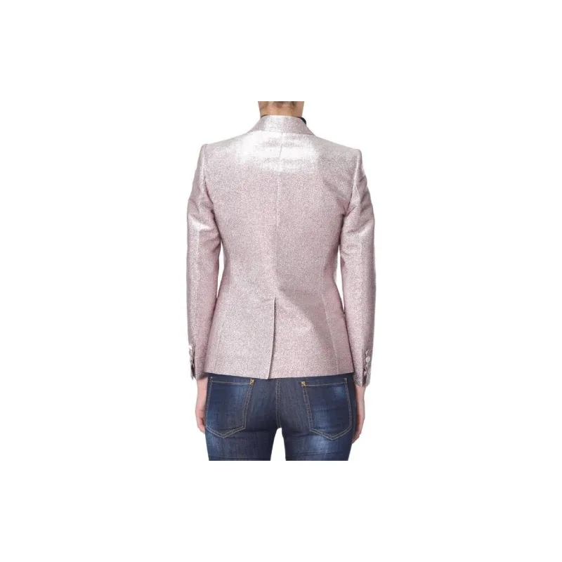 DSQUARED 2 Glitter Detail Single Breasted Blazer-3