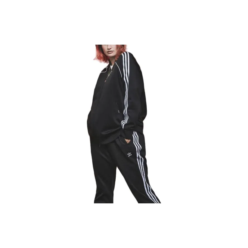 Adidas Originals PRIMEBLUE SST TRACK TOP PLUS SIZE Jackets Coats Women's Black-3