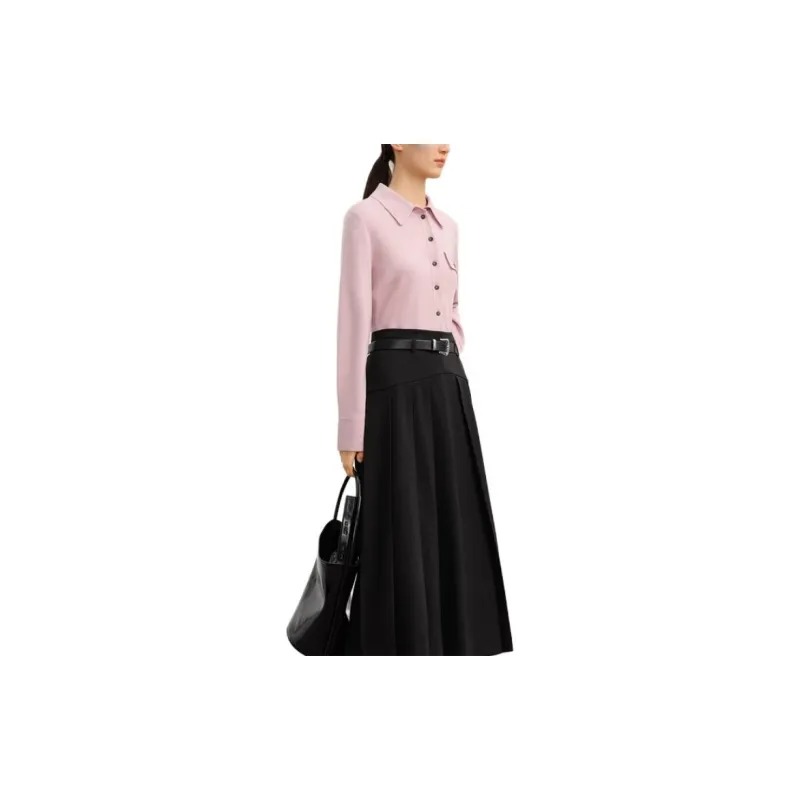 JZ Juzui Ecru Plain Black Pink Women's-6