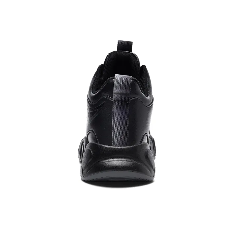 MUSHILANDI Height Increasing Thermal Mid Top Basketball Shoes Men's Black-8
