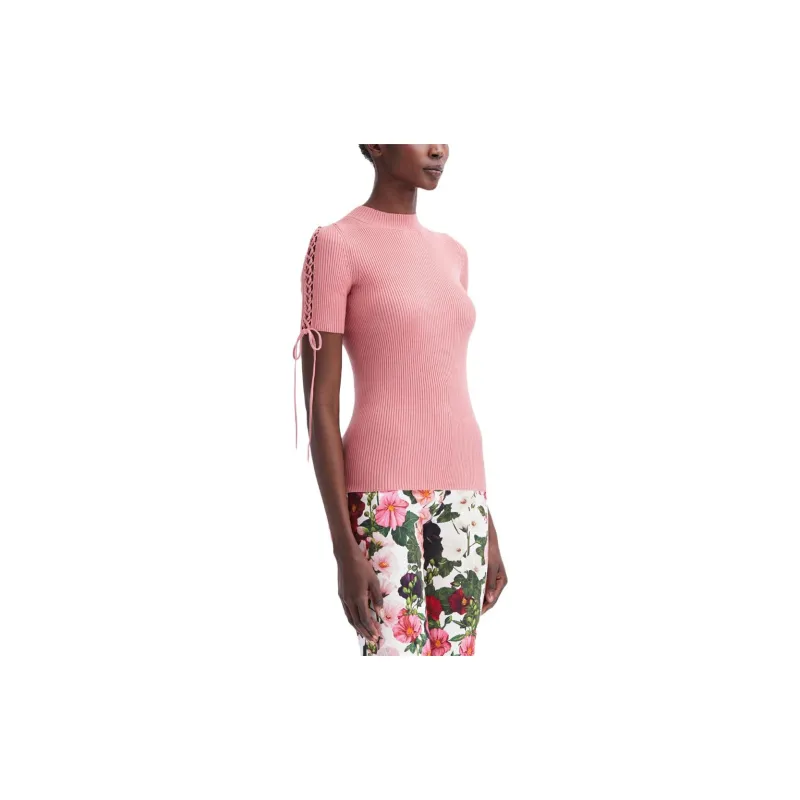 Oscar De La Renta Tie detail Ribbed Jumper-4