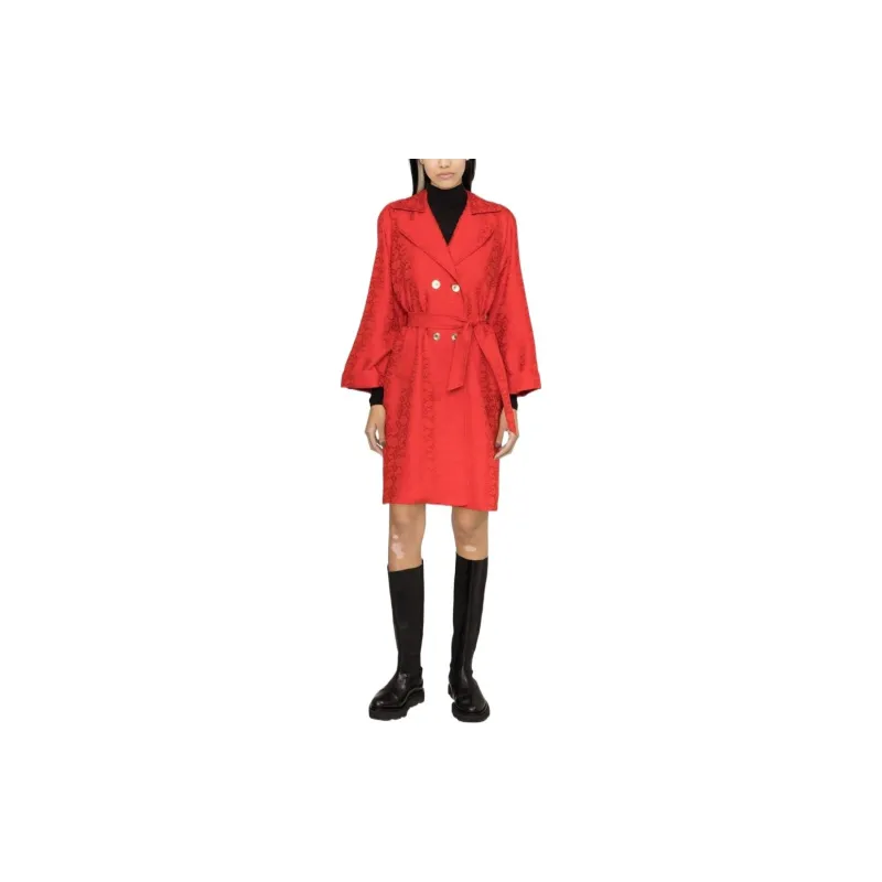 PINKO Trench Coats Women's Red-1