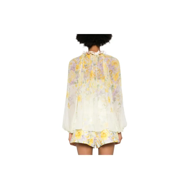 Zimmermann Harmony Billow Floral-print Blouse-3