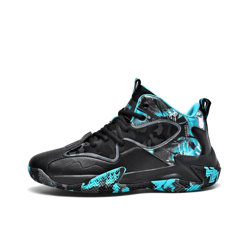 Black tailed Deer Thermal Cushioning Abrasion Resistant Slip Resistant High Top Basketball Shoes Unisex-7