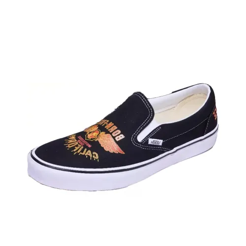 Born Free x Vans Slip-on Anti-Slip And Wear-Resistant Lightweight Low-Top Skateboard Shoes Unisex Black