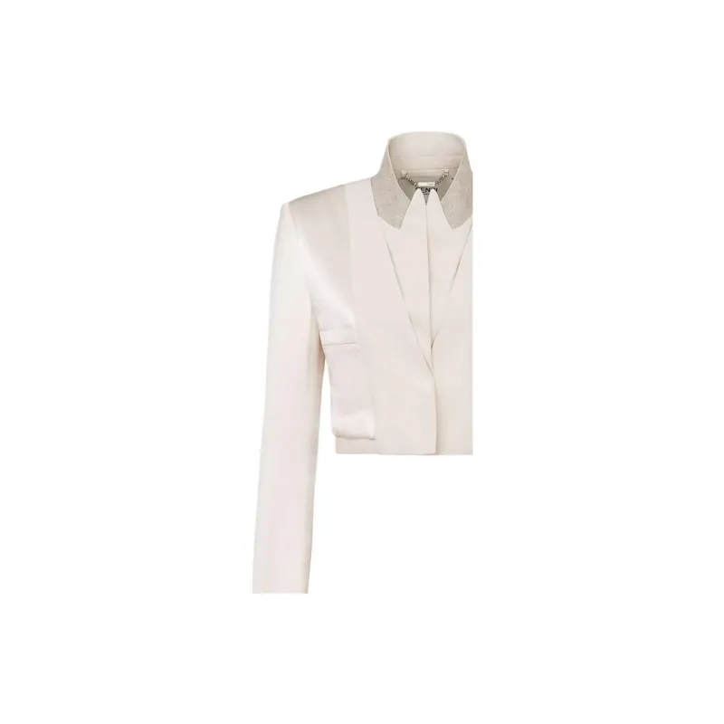 FENDI Cropped Satin Suit Jacket-3