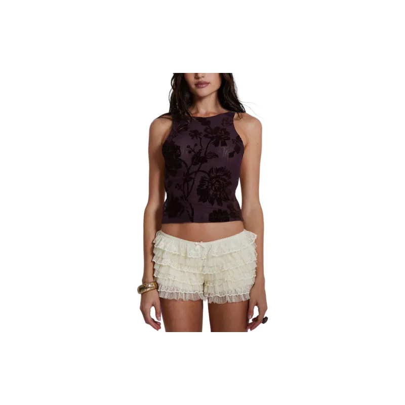 Jaded London Fatale Collection Casual Shorts Women's Cream-1