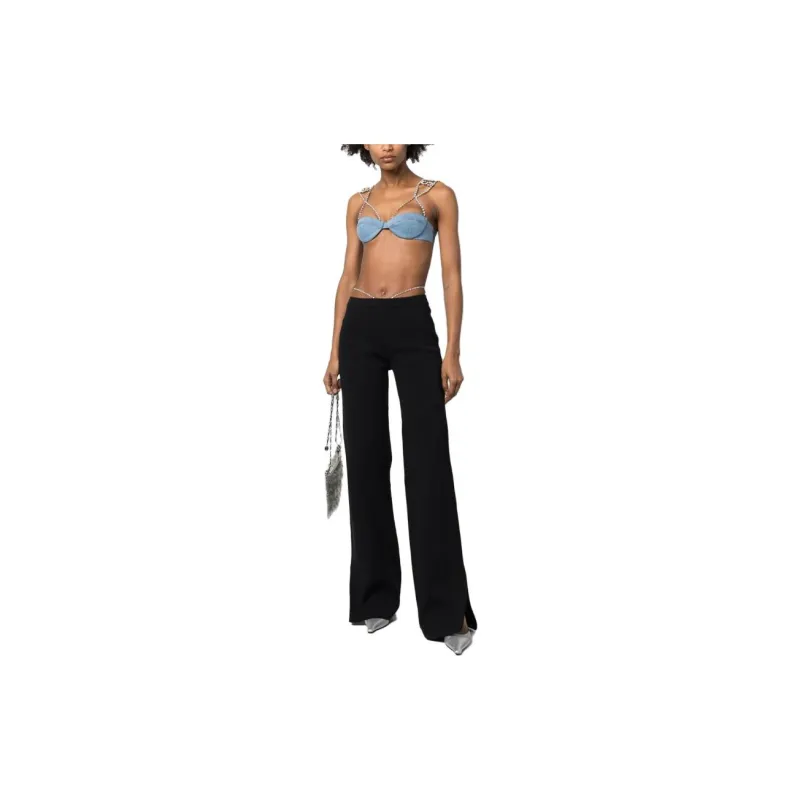 GCDS Mid Rise Flared Trousers-1