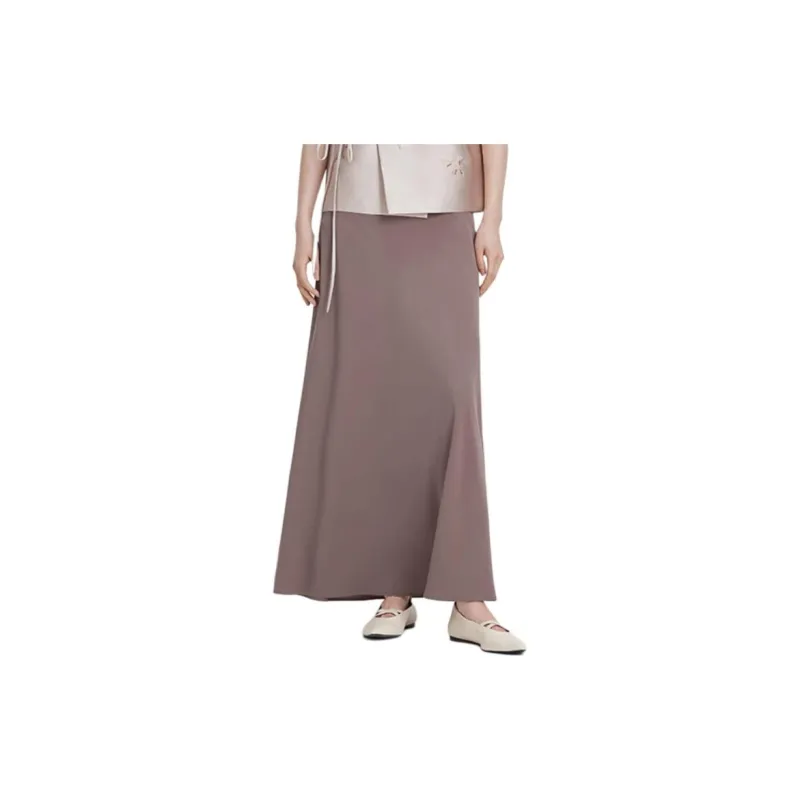 NAWEI Casual Long Skirt Women's Chocolates-0