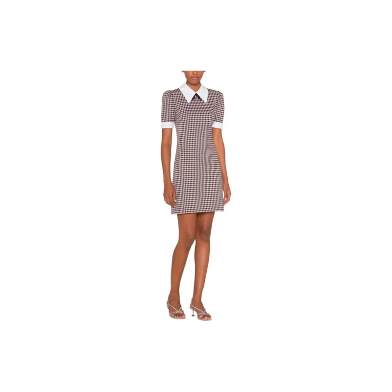 MIU MIU SS22 Short Sleeved Dresses Women's Brown-1