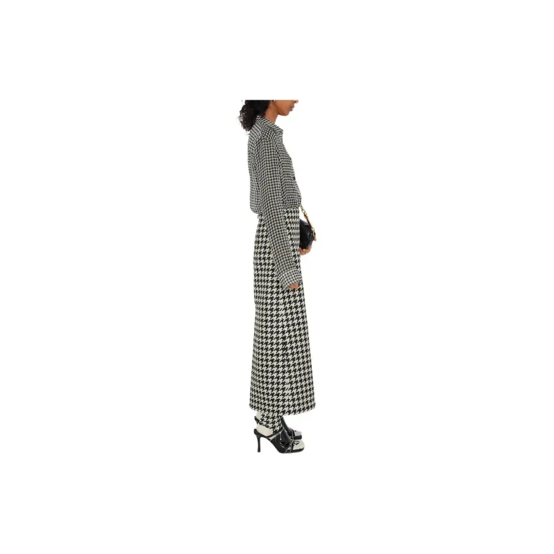 Burberry Houndstooth print Silk Shirt-4