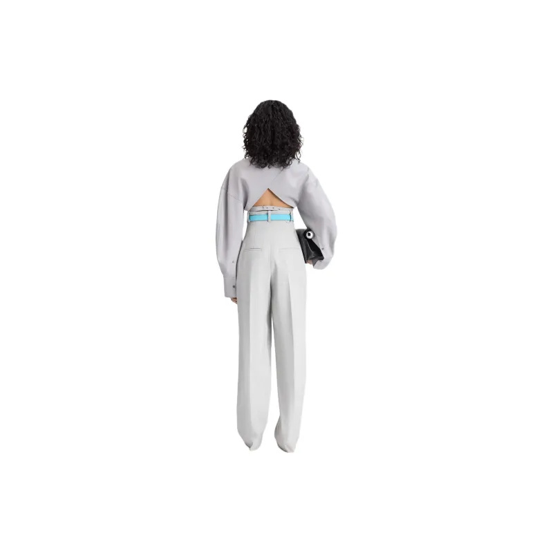 Jacquemus Casaco Cropped Tee 'Light Grey'-1
