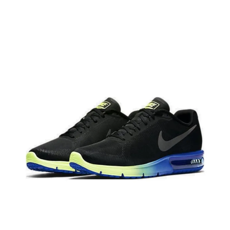 Nike Air Max Sequent Cushioned Slip Resistant Low Top Casual Running Shoes Men's Black-2