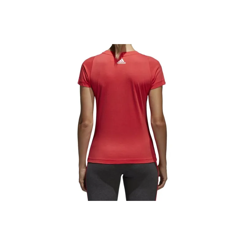 Adidas T Shirts Women's Natural Coral Pink-3