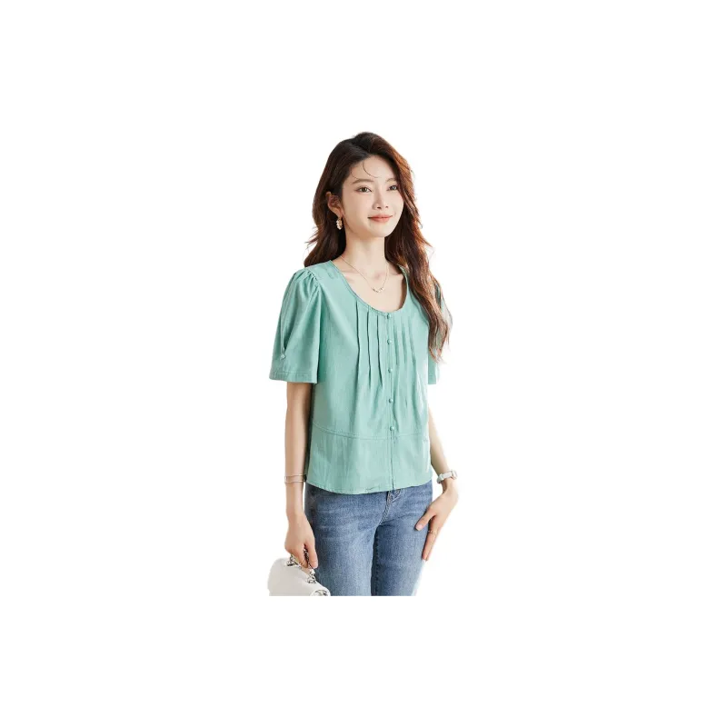 TERRE BLEUE Shirt Women's Green-4