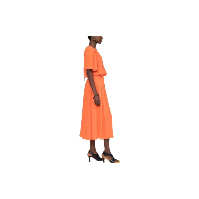 MARNI Short-Sleeved Dresses Women's Orange-2