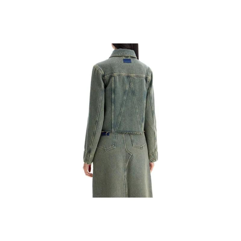 GANNI Overdyed Heavy Denim Jacket-1