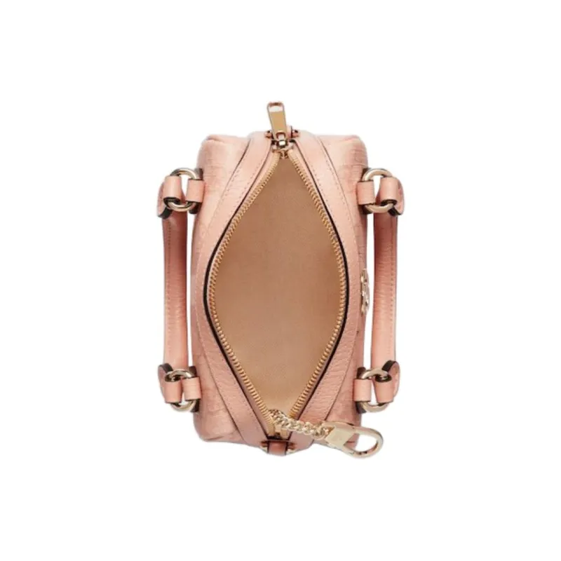 GUCCI Canvas Bag, Shoulder Bag, Crossbody Bag, Handbag Extra Mini Unisex Gray Pink-6