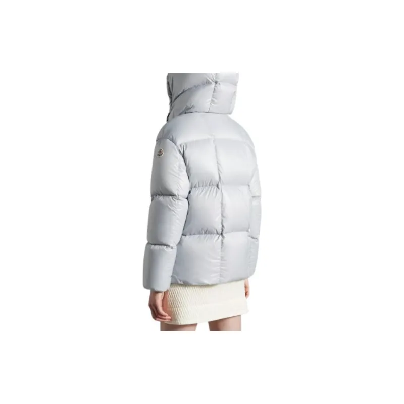 Moncler Parana Short Down Jacket Lilac Grey/Dark Grey-2