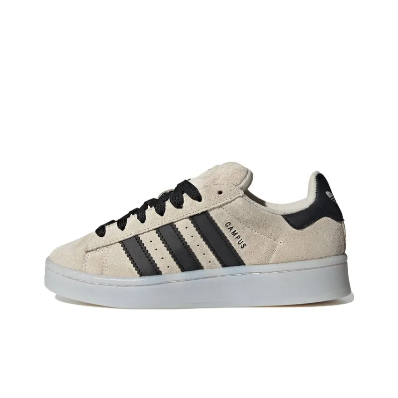 Adidas Originals CAMPUS 00s Low Top Kids' Skateboarding Shoes Beige Gray Grade School-0