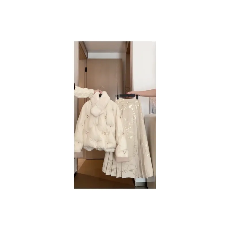 SONGBENSANGSANG Casual Mamianqun Long Skirt Women's Apricot-2