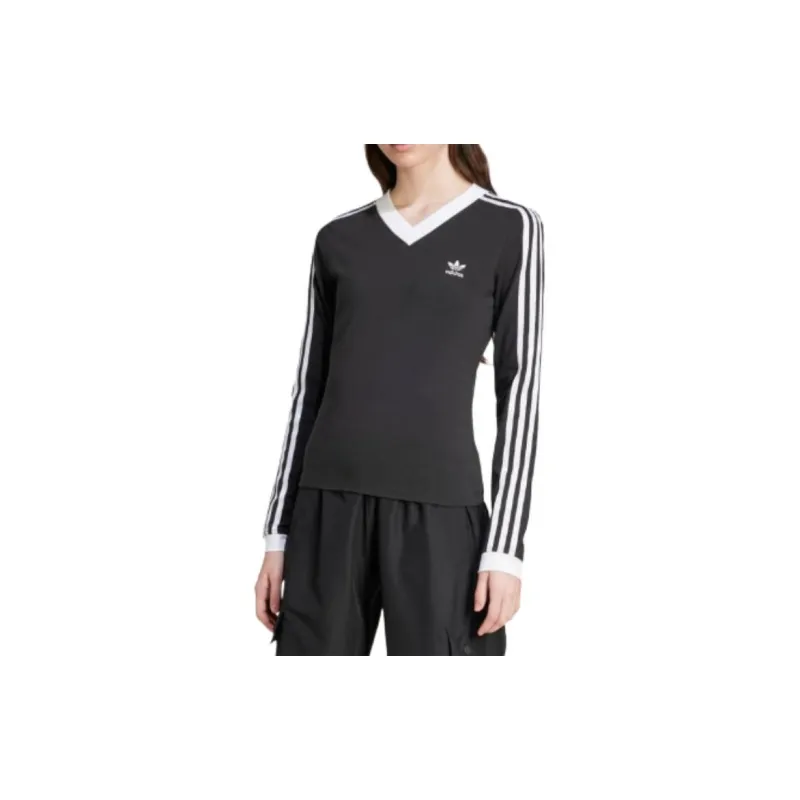 Adidas Originals Classics 3 Stripes Sweatshirt Women's Black-2