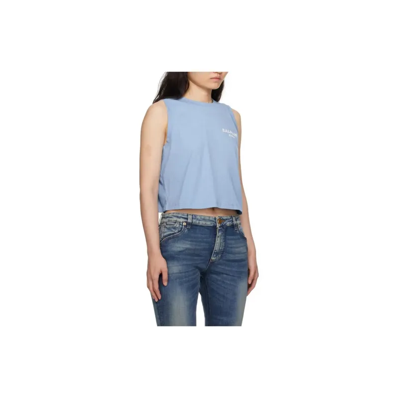 BALMAIN Tank Tops Women's Blue-3
