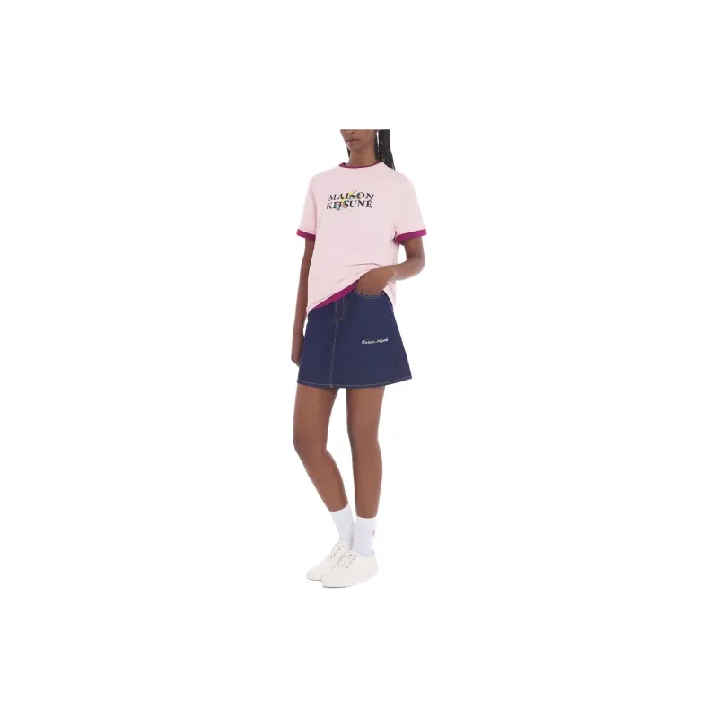 Maison Kitsune Logo Printed Crewneck T Shirt-2
