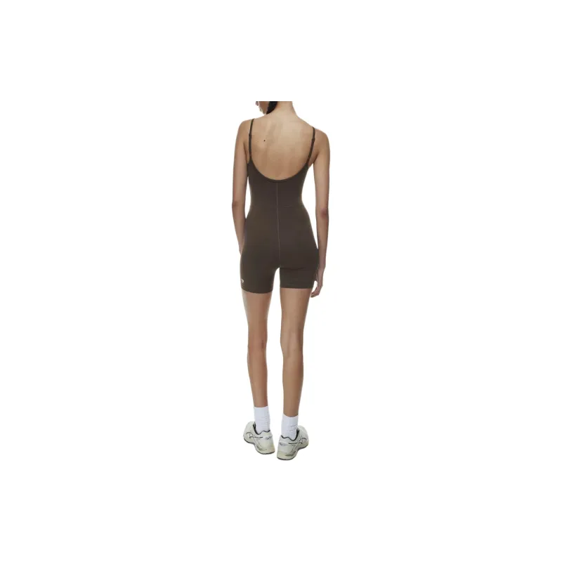 ARITZIA Golden LIFE Divinity 5' Romper Bodysuits Women's Rich Mocha Brown-2