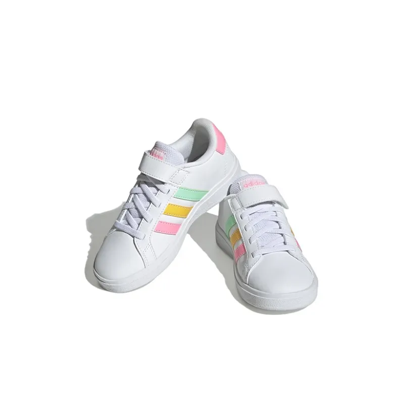 Adidas Grand Court 2.0 Little Kid 'White Multi-Color'-2